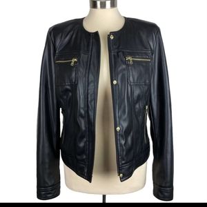 Cole Haan faux moto jacket